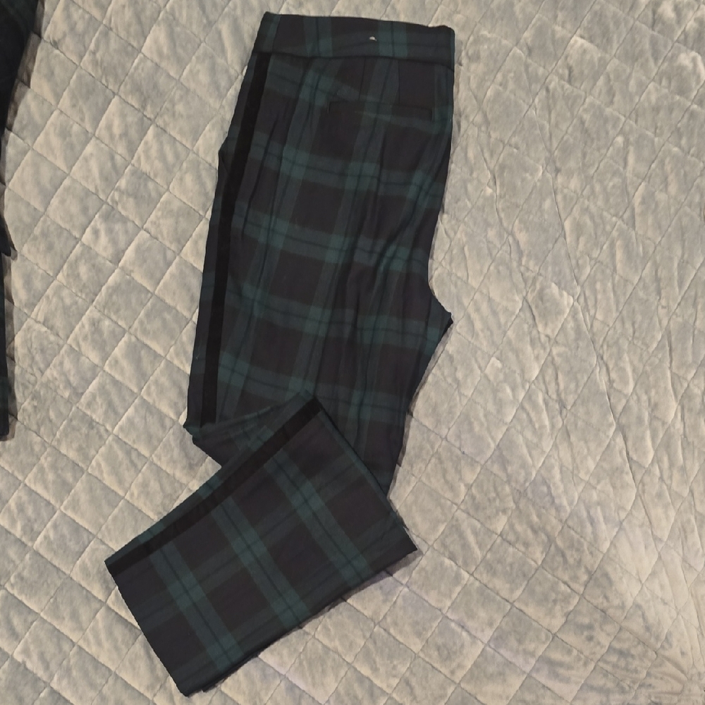 Talbots Men's Dark Plaid Dress Pants